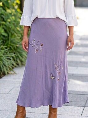 Vintage Y2K Lavender Beaded Skirt